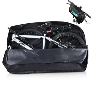 CamGo Folding Bike Travel Bag Bicycle Carrier Case Outdoors Cycling Carrying Transport Bag for 26inch Bikes (Black, 26 inch)