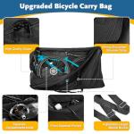 Folding Bike Travel Bag,Heavy Duty 840D Transport Bicycle Storage Carry Bag with Strong Webbing for 26-29 in Mountain 700C Road Bike MTB,Portable Folding Cycling Bags Waterproof for Airplane Shipping