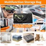 Bike Travel Bag,Upgraded 900D Mountain Bike Travel Bag with 3 Fixed Buckles,Strong Webbing and Seperate Compartments Inside,Large MTB Case for 26-29 inch Mountain Bicycle,55.11×10.82×31.29 inch