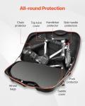 VEVOR Bike Travel Case, Bicycle Travel Bag with EVA Hard Shell, Quick-Release Buckle, Dual Zipper, TSA Lock and Wheels, Black Bicycle Case for Airplane, Easy Transportation Bag for 700C Road Bike