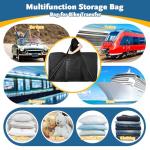 Folding Bike Travel Bag,Heavy Duty 840D Transport Bicycle Storage Carry Bag with Strong Webbing for 26-29 in Mountain 700C Road Bike MTB,Portable Folding Cycling Bags Waterproof for Airplane Shipping