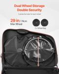 VEVOR Bike Travel Case, Bicycle Travel Bag with EVA Hard Shell, Quick-Release Buckle, Dual Zipper, TSA Lock and Wheels, Black Bicycle Case for Airplane, Easy Transportation Bag for 700C Road Bike