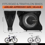 LOOMA MOTION Bike Travel Bag Airplane – Box for Air Travel | Durable Bike Cases with Full Protection | Fits Road & TT Bikes with Wheels, Safe Case for Flying