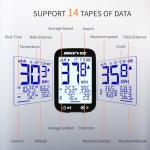 Bikevee Bike Speedometer GPS Wireless Cycling Computer – Auto Start/Stop, Auto Backlight, Waterproof Bicycle Odometer MPH KM/H, 2.4" LCD Display – Black