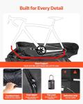 VEVOR Triathlon Bike Travel Bag, Transport Bicycle Storage Carry Bag with TSA Lock & Dual Zipper, Triathlon Bicycle Case Max. Wheelbase 42 in for Travel, Outdoor Use, Train Airplane Subway Transport
