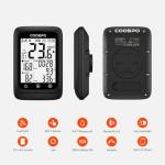 COOSPO Bike Computer GPS Wireless, ANT+ Cycling Computer GPS with Bluetooth, Multifunctional ANT+ Bicycle Computer GPS with 2.4 LCD Screen, Bike Speedometer with Auto Backlight IP67