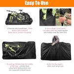 Bike Travel Bag,Upgraded 900D Mountain Bike Travel Bag with 3 Fixed Buckles,Strong Webbing and Seperate Compartments Inside,Large MTB Case for 26-29 inch Mountain Bicycle,55.11×10.82×31.29 inch