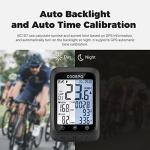 COOSPO GPS Cycling Computer BC107 & Bike Cadence/Speed Sensor BK467, Wireless Bike GPS Speedometer with 2.4 Inch Auto-Backlight Display, Bluetooth/ANT+ Bicycle Computer GPS Sync with Strava