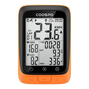 COOSPO Bike Computer Wireless GPS, Cycling Computer GPS Bike Tracker with Bluetooth/ANT+, Waterproof Bicycle Computer GPS Speedometer with Auto Backlight, 2.4 inch LCD Display