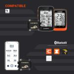 COOSPO GPS Cycling Computer BC107 & Bike Cadence/Speed Sensor BK467, Wireless Bike GPS Speedometer with 2.4 Inch Auto-Backlight Display, Bluetooth/ANT+ Bicycle Computer GPS Sync with Strava