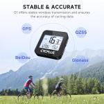 CYCPLUS GPS Bike Computer, Wireless Cycling Computer with Automatic Backlight, Bicycle Speedometer Odometer with Waterproof and Large Battery, Provide Professional Data Analysis(New Upgraded)