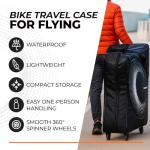 LOOMA MOTION Bike Travel Bag Airplane – Box for Air Travel | Durable Bike Cases with Full Protection | Fits Road & TT Bikes with Wheels, Safe Case for Flying