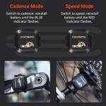 COOSPO GPS Cycling Computer BC107 & Bike Cadence/Speed Sensor BK467, Wireless Bike GPS Speedometer with 2.4 Inch Auto-Backlight Display, Bluetooth/ANT+ Bicycle Computer GPS Sync with Strava