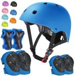 Kids Bike Helmet Set Adjustable Helmet for Ages 3-15 Kids Toddler Boys Girls Youth, Multi-Sport Bicycle Skateboarding Football Rollerskating Scooter Rollerblade Balance Bike Helmets