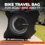 LOOMA MOTION Bike Travel Bag Airplane – Box for Air Travel | Durable Bike Cases with Full Protection | Fits Road & TT Bikes with Wheels, Safe Case for Flying