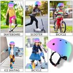 JEEFREE Adjustable Color Gradient Toddler Kids Bike Helmet for 3-5-8-14+Ages Girls Boys.Skateboard Bicycle Toddler Helmet 2-4 Years for Multi-Sports Cycling Scooter Inline Roller Skates Rollerblading