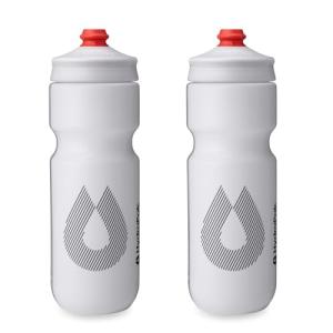 HydraPak | Polar Bottle - Breakaway Surge Lightweight Bike Water Bottle 2-Pack - High Flow, Cycling & Sports Squeeze Bottle (White, 740ml / 25oz)