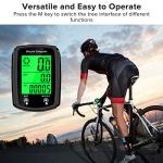 Hilceriy Bike Computer and Bicycle Odometer Wired MPH KM/H Bike Speedometer with Automatic Wake-Up Cycling Speed Tracker LCD Display & Single Mileage & Multi-Functions & Calories Statistics