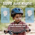 Retrospec Scout Kids Bike Helmet - Multi-Sport Toddler Safety Protection with 14 Vents, Adjustable Fit System, Built-in Sun Visor & Washable Interior in 2 Sizes for Boys & Girls