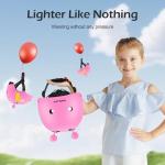 Odoland Kids Bike Helmet for Boys & Girls, Toddler Bicycle Helmet Adjustable Fits 48-54cm, Safety Multi-Sport Helmet Design for Children, Playful Pink Dino