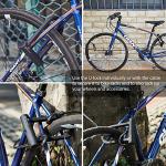 Sportneer Bike Lock: Heavy Duty Anti Theft Bike U Lock with 5ft Security Steel Cable - 17mm Shackle Bicycle U-Locks with 2 Keys & Mounting Bracket for Road Mountain Bike, Size 7.76''x5.02'', 1.64lb