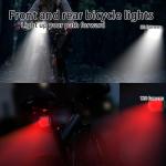 Bike Lights Set [3+3 Modes], Rechargeable Bicycle Light Set Ultra Bright, IPX5 Waterproof Bike Lights for Night Riding, Bike Headlight and Tail Light Reflectors