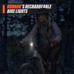 KUNHAK Rechargeable Bike Lights, Ultra Bright Bike Lights for Night Riding, Road Mountain Bike Accessories for Kids Adults - Headlight with Tail Light