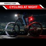 Bike Lights for Night Riding, USB Rechargeable Bike Lights Front and Back, LED Bicycle Headlight and Tail Light Set, Waterproof Bikelights Rechargeable for Mountain Bikes, Kids Bike Light, MTB Light