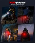 Akale Bike Lights Set, Rechargeable Bicycle Lights Front and Rear, 4 Light Mode Options, Bike Headlight, IPX4 Waterproof, Easy to Install for Men Women Road （ 2 Pack ）