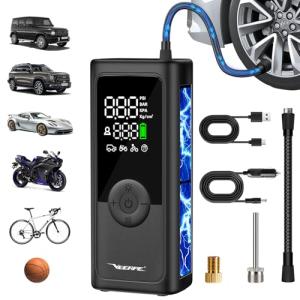 VEEAPE Mini Electric Bike Tire Pump 120PSI