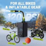 AUMENTAR Portable Mini Bike Pump with Gauge