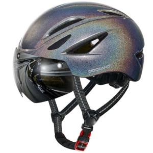 Odoland Adjustable Bicycle Helmet with Sun Visor