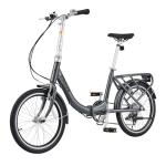 VIRIBUS Folding Bike, 20 inch Lightweight Foldable Bike for Adults 7 Speed with Aluminum Frame, Basket & Rear Rack, Step Through Collapsible Bike for Women Men Seniors City Commuter, Grey