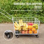 VIRIBUS Adult Tricycle, Single Speed Tricycle for Adults with Front & Rear Detachable Wheeled Baskets, 3 Wheel Bikes for Adults Women Men Seniors 1 Speed, 400 lb. Capacity Three Wheeler, 26 inch Sage