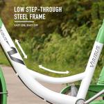 VIRIBUS Adult Tricycle, Single Speed Tricycle for Adults with Front & Rear Detachable Wheeled Baskets, 3 Wheel Bikes for Adults Women Men Seniors 1 Speed, 400 lb. Capacity Three Wheeler, 26 inch Sage