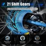 DHBREK Adult Folding Bikes 26'' Mountain Bikes 21 Speeds Mountain Bicycles Mountain Bike for Adults with Dual Disc Brake/High-Carbon Steel Folding Bicycle for Women Men Adults