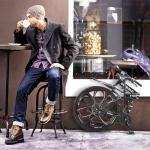 Omelaza 26 Inch Folding Mountain Bike with High Carbon Steel, 21 Speed City Bike with Dual Suspension, Folding Bicycle for Adults Men and Women