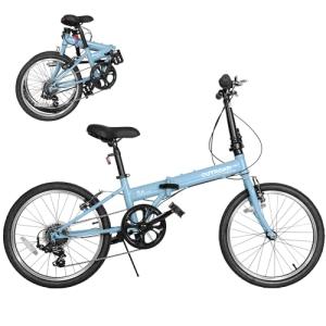 Max4out 20 inch Folding Bike,7 Speed Lightweight City Commuter,Foldable Bike for Adults with Aluminum Frame Step Through Collapsible Bike for Women Men Seniors(Black/White/Blue/Pink)