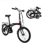 Xspec 20" 7 Speed Folding Compact City Commuter Bike, Black (NOT an Electric Bike)