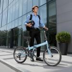 Max4out 20 inch Folding Bike,7 Speed Lightweight City Commuter,Foldable Bike for Adults with Aluminum Frame Step Through Collapsible Bike for Women Men Seniors(Black/White/Blue/Pink)