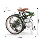 ROCKBROS VDS 20 Inch for Adults, 26lb Lightweight Foldable Bike for Women & Men, Shimano 8-Speed Adult Folding Bicycle with Disc Brakes, Portable Commuter City Bike
