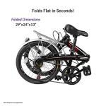 Xspec 20" 7 Speed Folding Compact City Commuter Bike, Black (NOT an Electric Bike)