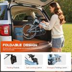 Max4out 20 inch Folding Bike,7 Speed Lightweight City Commuter,Foldable Bike for Adults with Aluminum Frame Step Through Collapsible Bike for Women Men Seniors(Black/White/Blue/Pink)