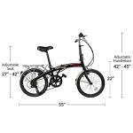 Xspec 20" 7 Speed Folding Compact City Commuter Bike, Black (NOT an Electric Bike)