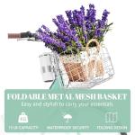 24/26 Inch Foldable Beach Cruiser Bike for Womens, 7 Speed Womens Bike with Basket and Coffee Cup, Commuting Bicycles for Women, Lightweight Complete Cruiser Bikes Bicycle for Ladies​​ Adults