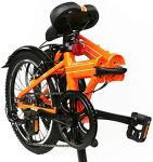 ZiZZO Via 20” Folding Bike-Lightweight Aluminum Frame Genuine Shimano 7-Speed 26lb (Metallic Orange)