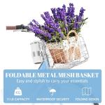 24/26 Inch Beach Cruiser Bike for Women Folding Bikes, 7-Speed Womens Bike with Basket and Coffee Cup, Womens Foldable Bicycle Commuter Bikes for Adults, Adjustable Seat & Dual V-Type Brakes