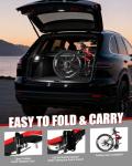 CamPingSurvivals 26/27.5 Inch Foldable Bike Folding Bike with 21 Speed, One Touch Folding, Dual Disc Type Brakes, Adjustable Seat, Full Suspension, Folding Bicycle for Men/Women/Senior (27.5" Black)