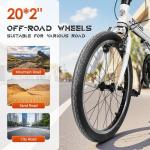 Outroad 20 Inch Folding Bike, 7-Speed Lightweight Foldable Bicycle for City Commuting, V Brake Adjustable Stem Folding Bikes for Adults/Men/Women, White