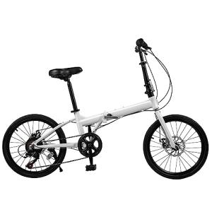 WUSILILU Folding Bike, Foldable Bicycle with 7 Speed Gears 20-inch Wheels Easy Folding City Bicycle with Dual Disc Brakes for Adult, Teenager, Traveling, Exercising, Commuting